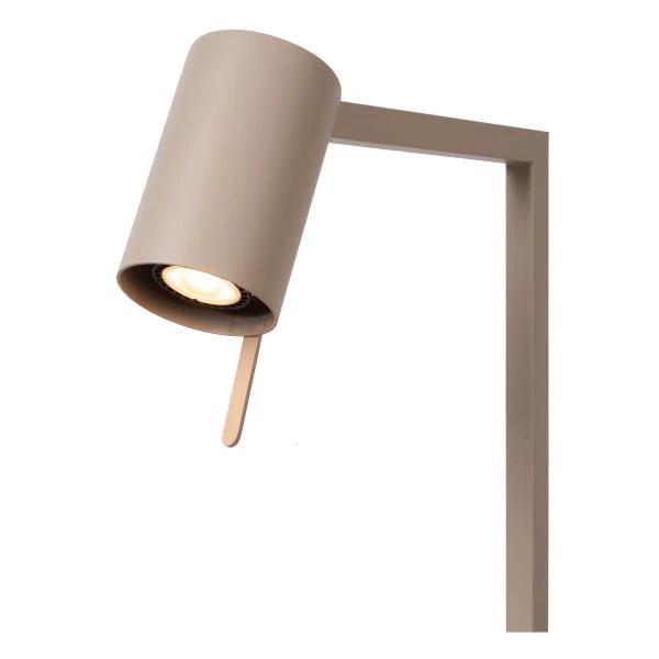 Lucide LESLEY - Floor reading lamp - 1xGU10 - Taupe - detail 1